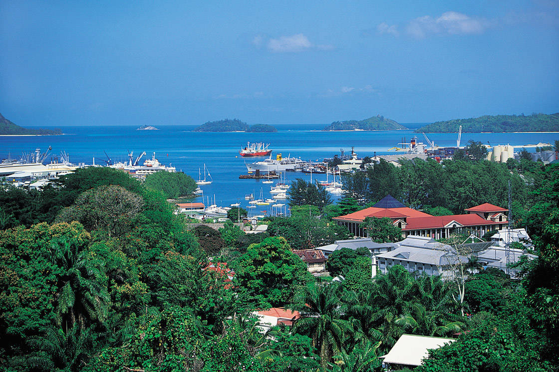 The Capital City, Victoria. Mahe Island, Seychelles, Indian Ocean